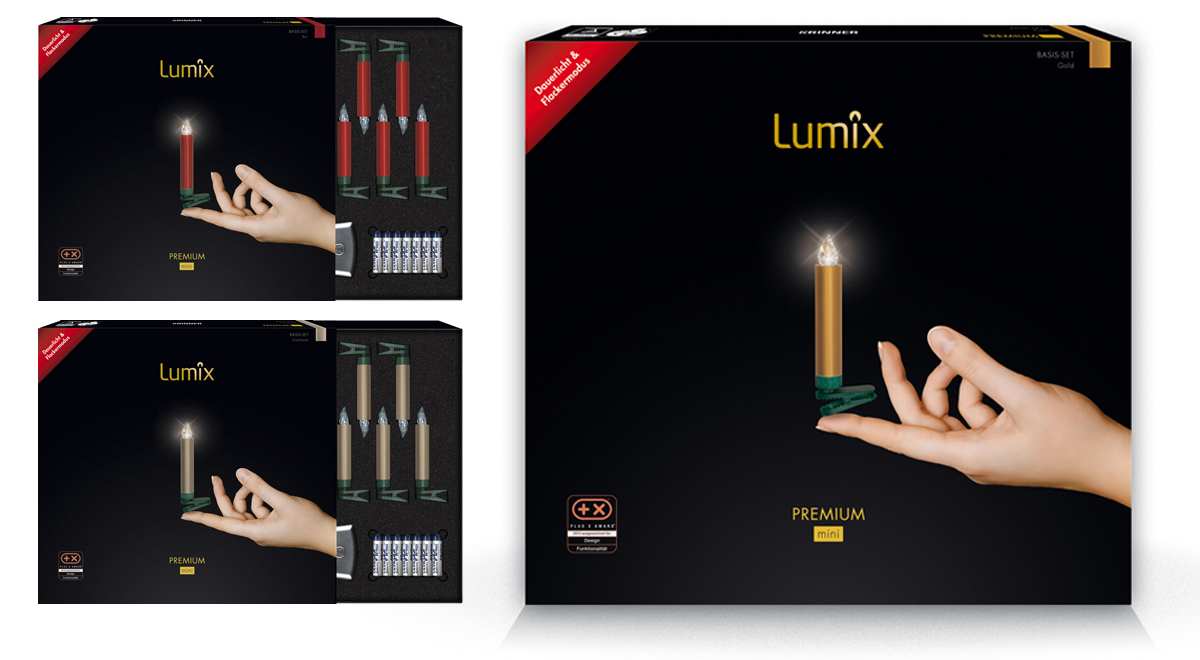 Überarbeitetes Design, neue Verpackung: die Krinner Lumix Premium Mini.