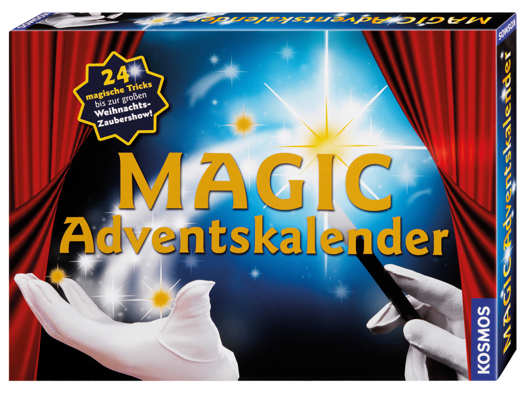 Kein Hexenwerk: Mit dem Kosmos Magic Adventskalender 2015 werden 24 Zaubertricks einstudiert.