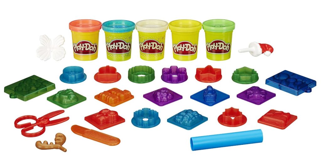 Förmchen, Deko und Werkzeuge verbergen sich hinter den 24 Türchen im Play-Doh Adventskalender 2015.