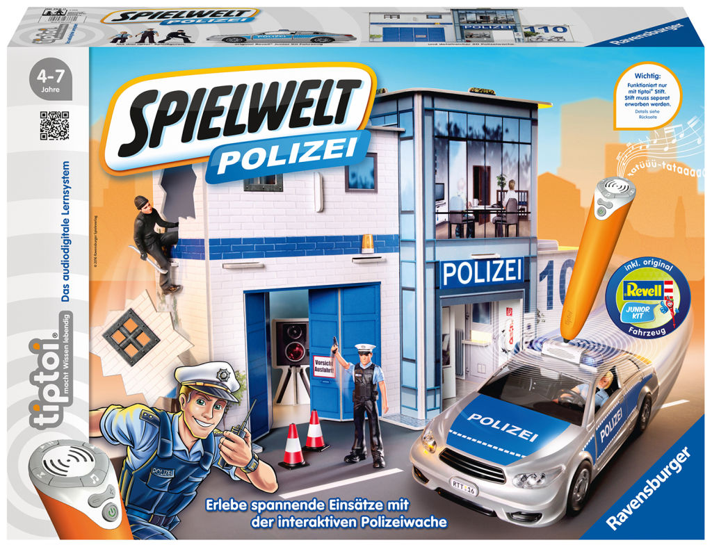Die Tiptoi Spielwelt Polizei erscheint im September 2016 (Foto: Ravensburger).