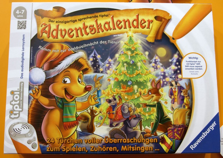Der Tiptoi Adventskalender 2016 Waldweihnacht von Ravensburger erscheint im August 2016.