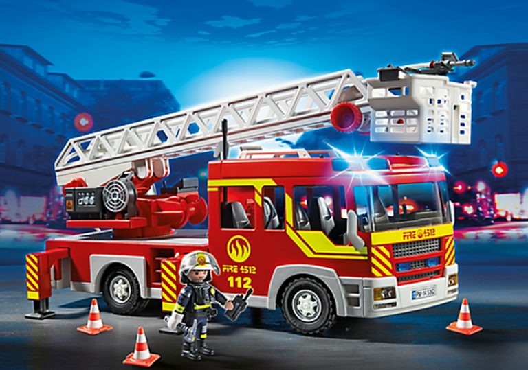 Das Playmobil Leiterfahrzeug ist die perfekte Ergänzung jeder Playmobil Feuerwehr.