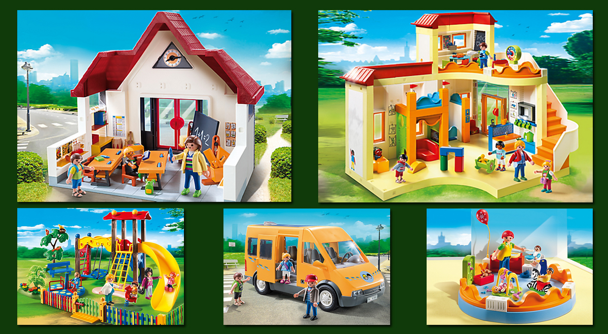 Die Playmobil Schule und die Playmobil Kita Sonnenschein lassen sich perfekt kombinieren.